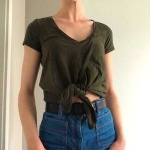 Lululemon tie-front shirt